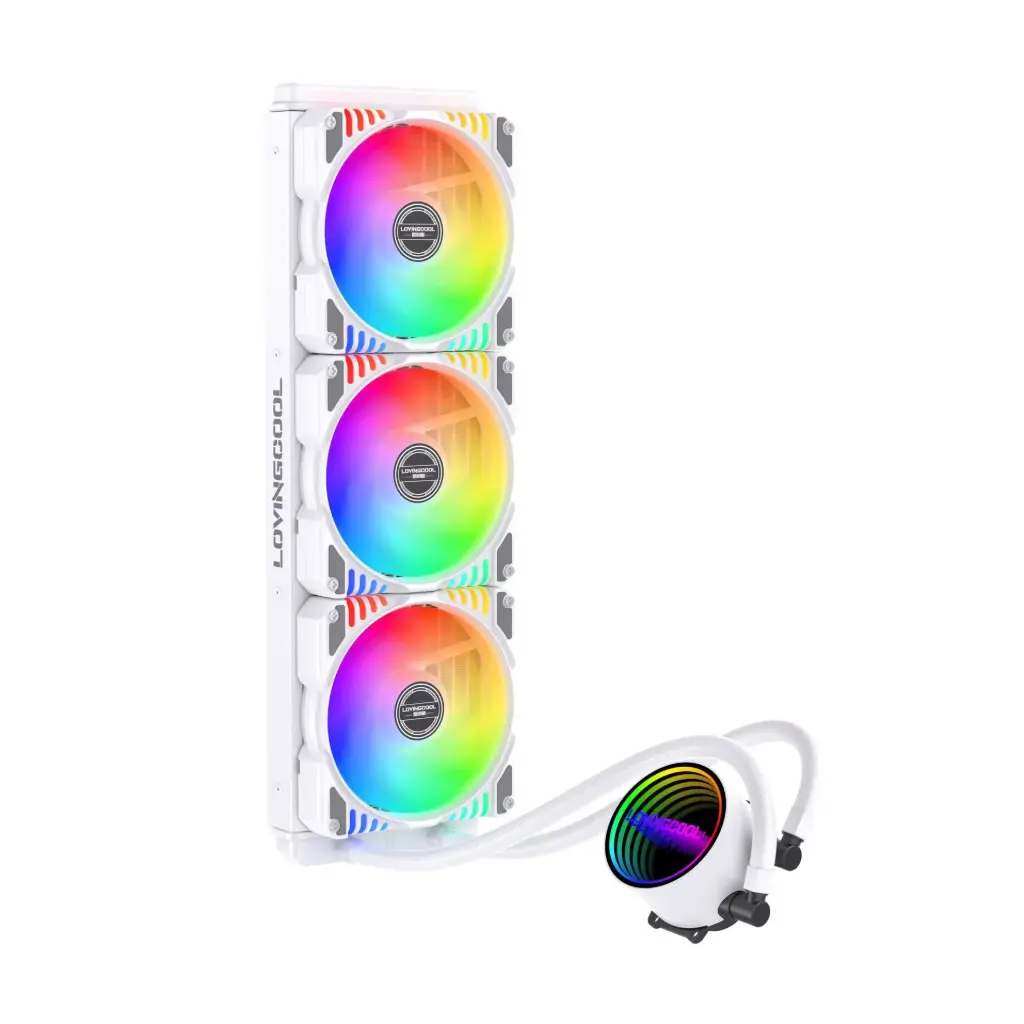 LOVINGCOOL LC-360-D 360mm RGB AIO Liquid Cooler BLACK & WHITE