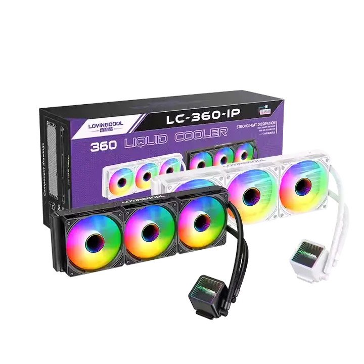 LOVINGCOOL LC-B360-IP- 360mm RGB AIO Liquid Cooler BLACK