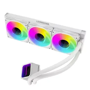 LOVINGCOOL LC-360-K 360mm RGB AIO Liquid Cooler BLACK & WHITE