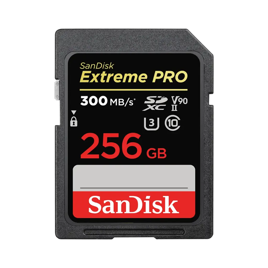 SanDisk 256GB Extreme PRO SDXC UHS-II Memory Card - Up to 300MB/s 8K, 4K UHD, SD Card