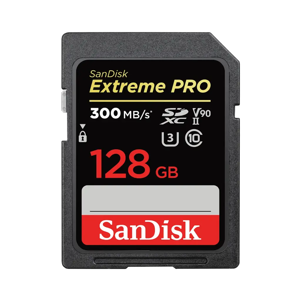 SanDisk 128GB Extreme PRO SDXC UHS-II Memory Card - Up to 300MB/s 8K, 4K UHD, SD Card