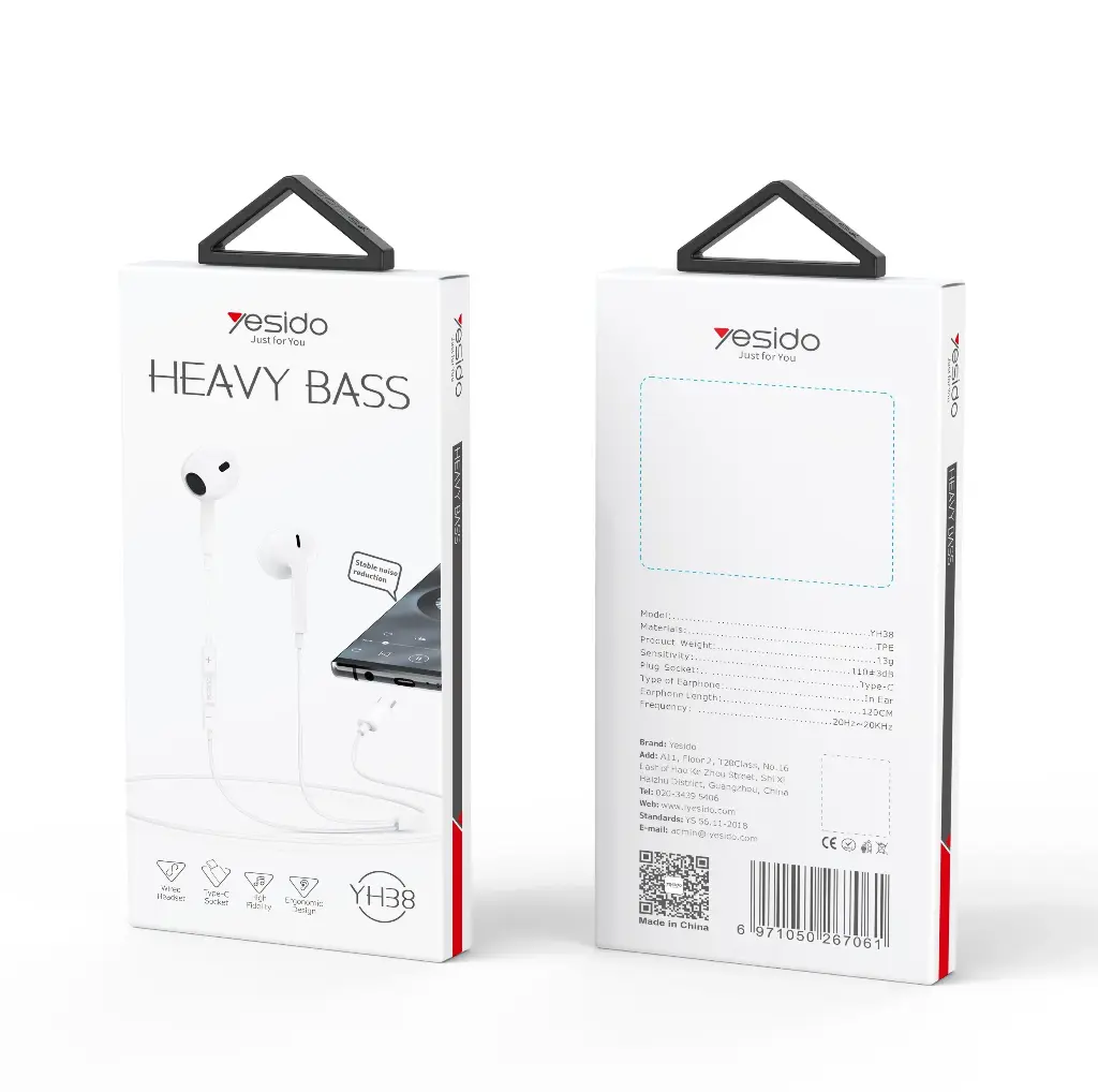 YESIDO YH38 for Huawei Wired Earphone Type-C Port Mobile