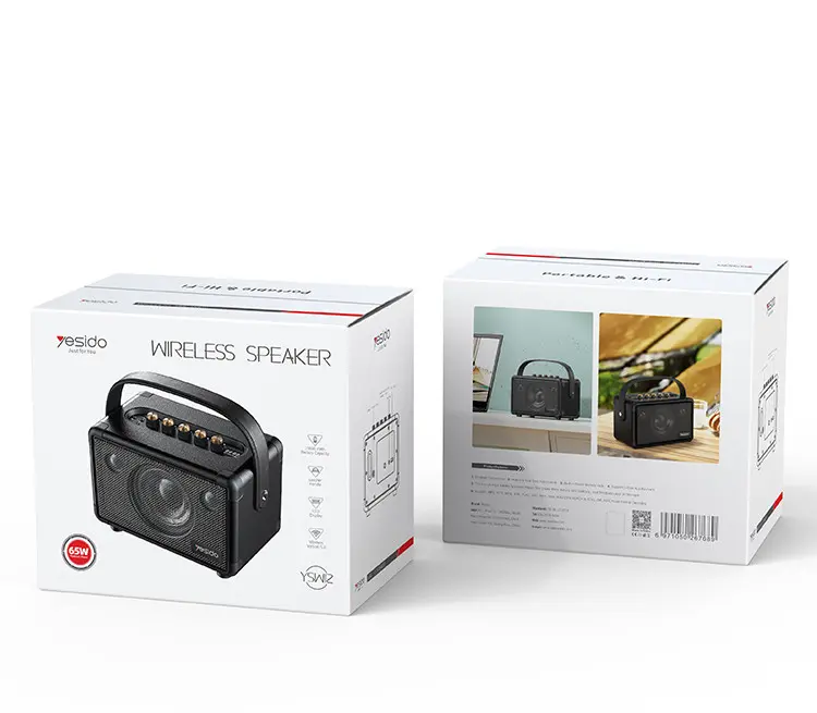 YESIDO YSW12 High Quality Portable Black Speaker|Wireless Waterproof BT Portable Speaker With Handle