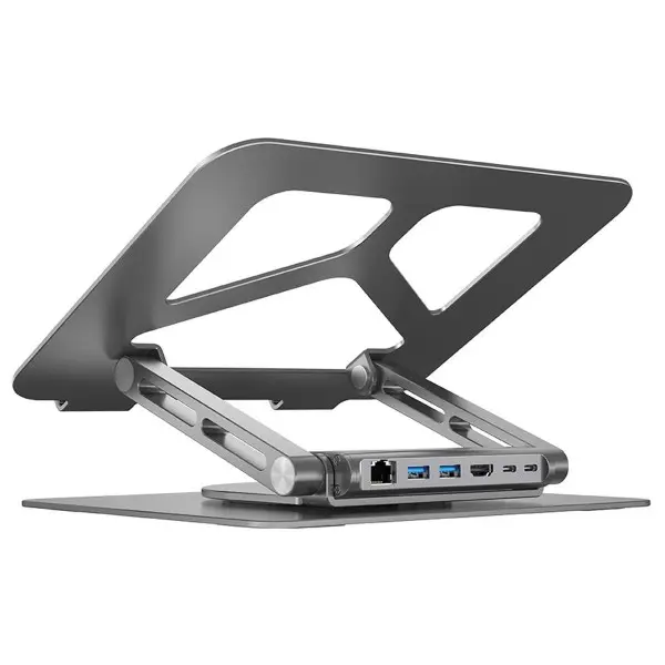 UNITEK PODSTAWKA POD LAPTOP + HUB USB-C, HDMI