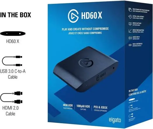 Elgato HD60 X - Stream and Record in 1080p60 HDR10 or 4K30 with Ultra-low Latency on
