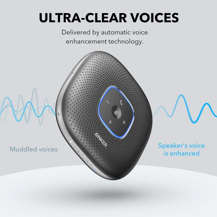 ANKER ULTRA CLEAR PORTABLE CONFERENCE SPEAKER - BLK