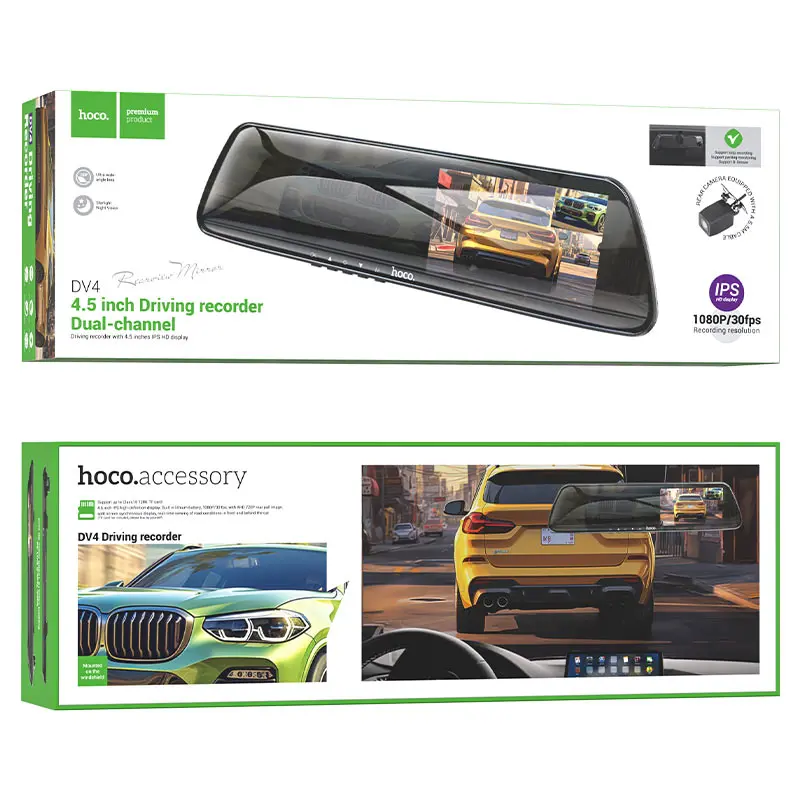 Dash cam “DV4” dual channel driving recorder