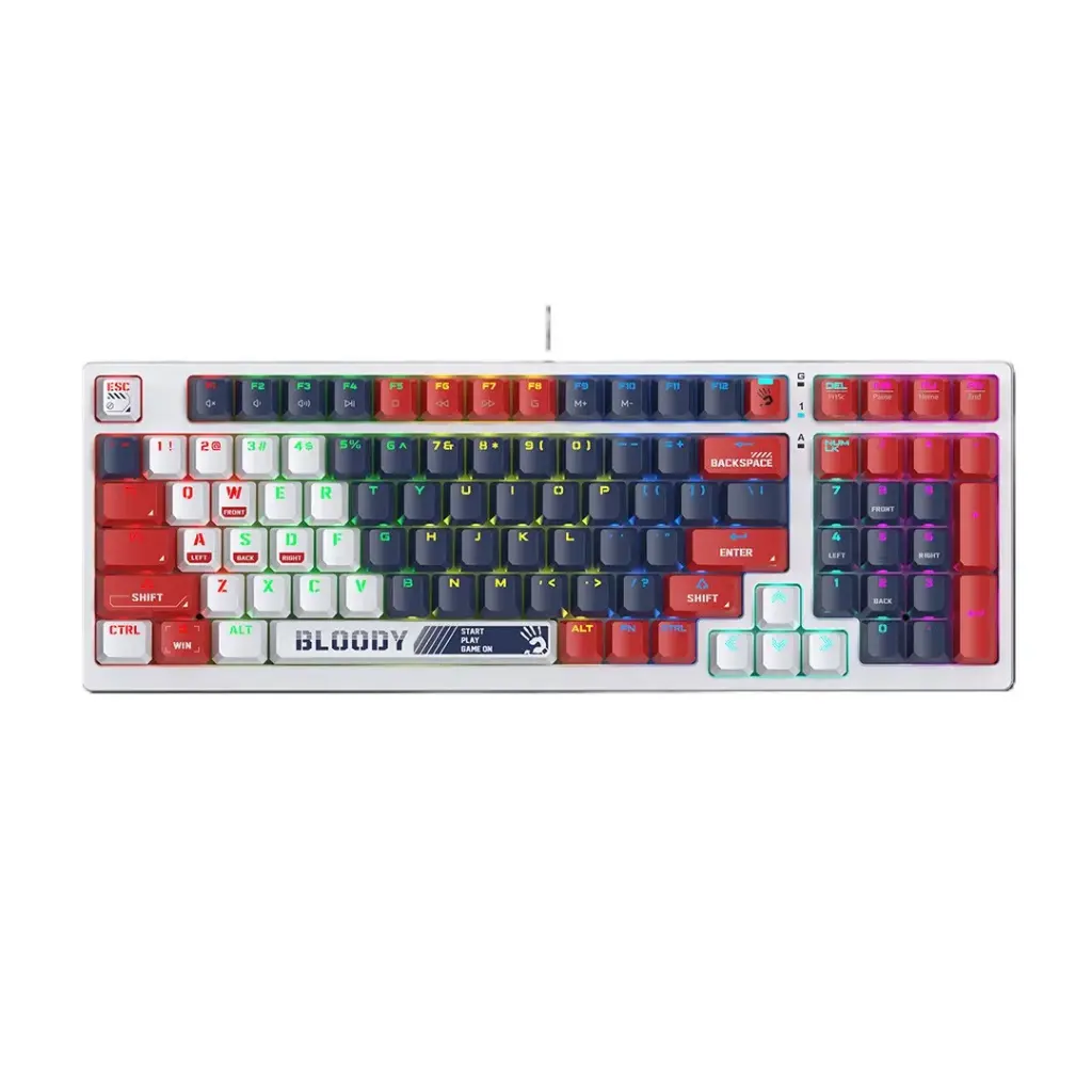 Bloody S98 RGB Mechanical Switch Gaming Keyboard BLMS Red Switch Sports Lime ( En / Ar )