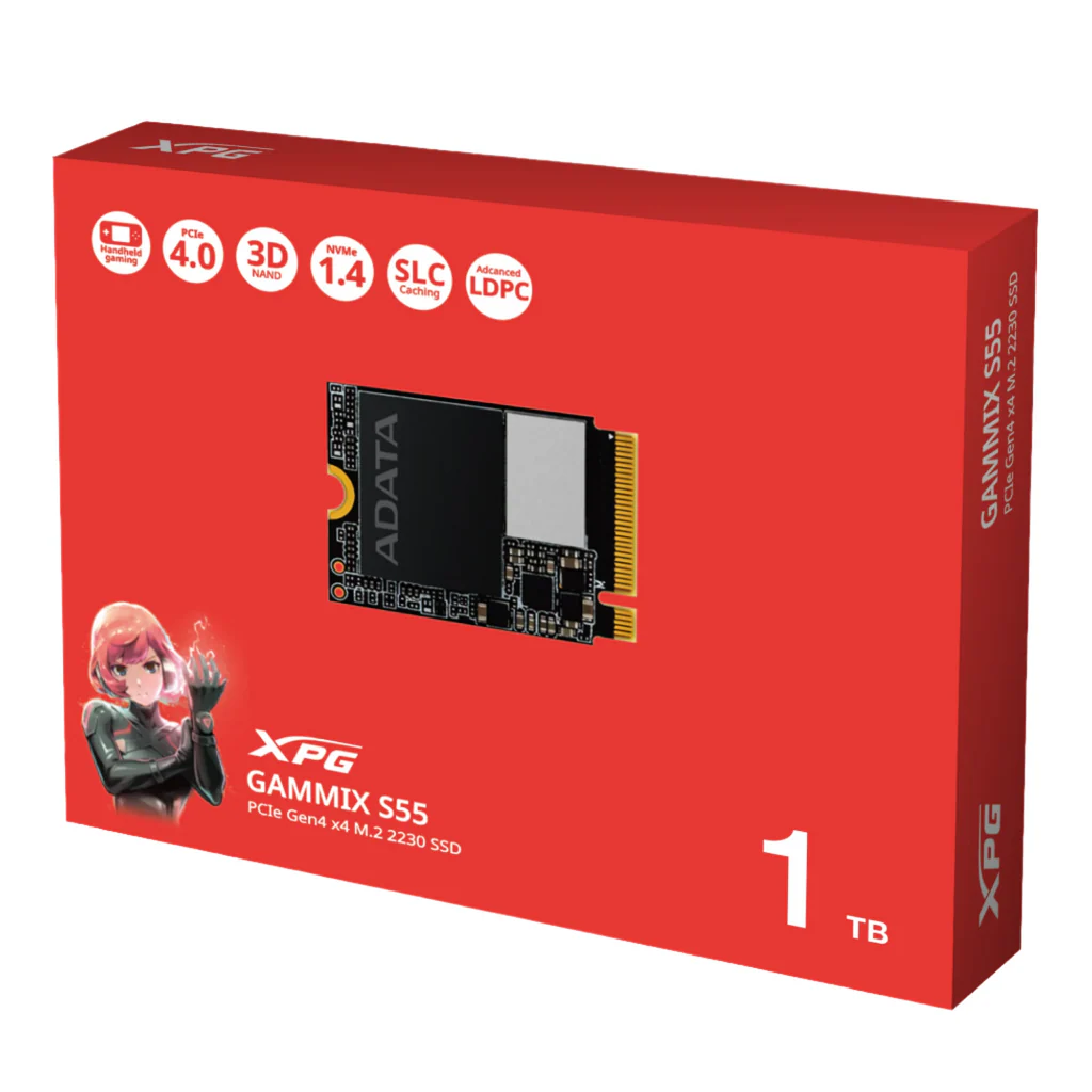 XPG GAMMIX S55 PCIe Gen4 x4 M.2 2230 Solid State Drive - 1TB