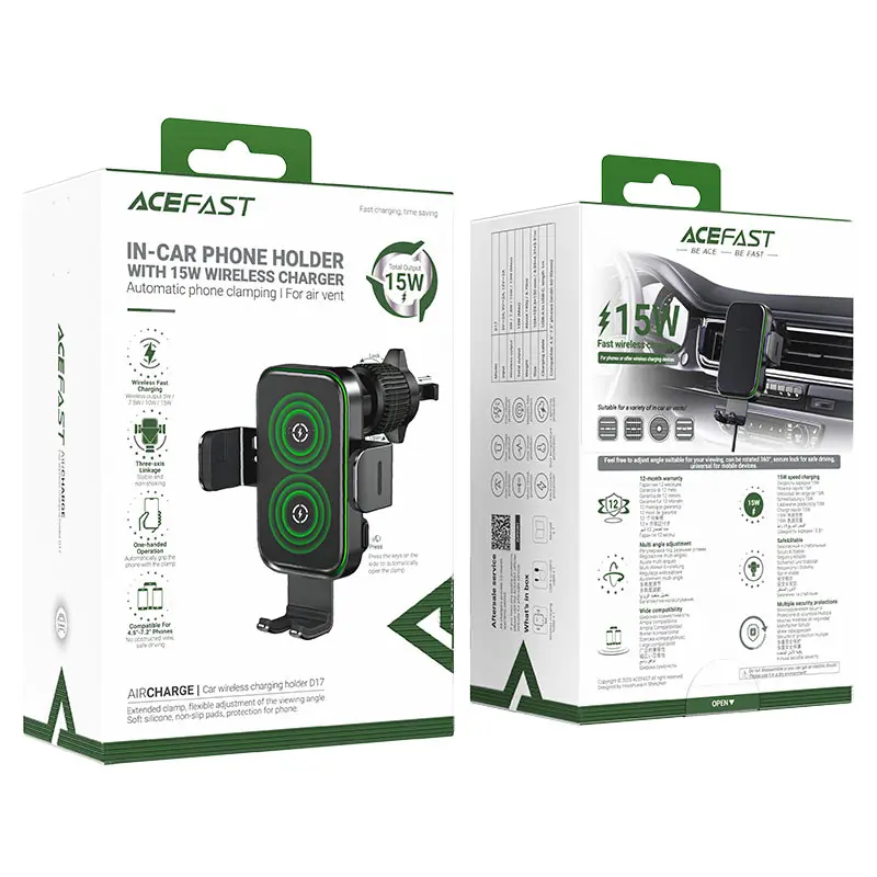 Acefast D17 car holder with inductive charger