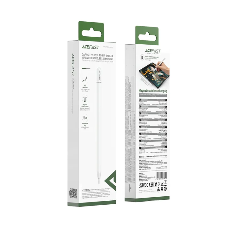 ACEFAST V3 Capacitive Pen Stylus for iPad Magnetic Wireless Charging Low Latency Pencil