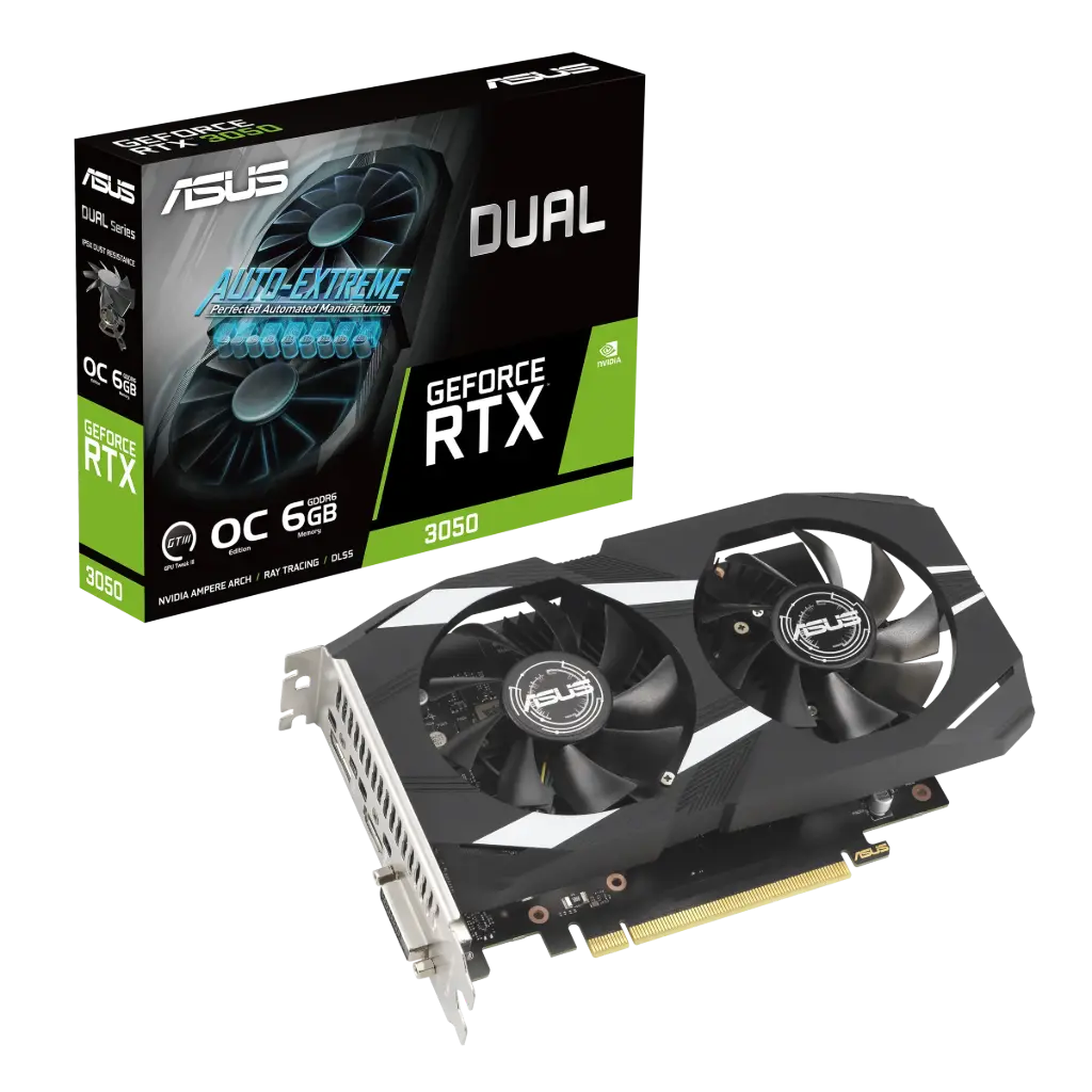 ASUS Dual GeForce RTX™ 3050 OC Edition 6GB GDDR6