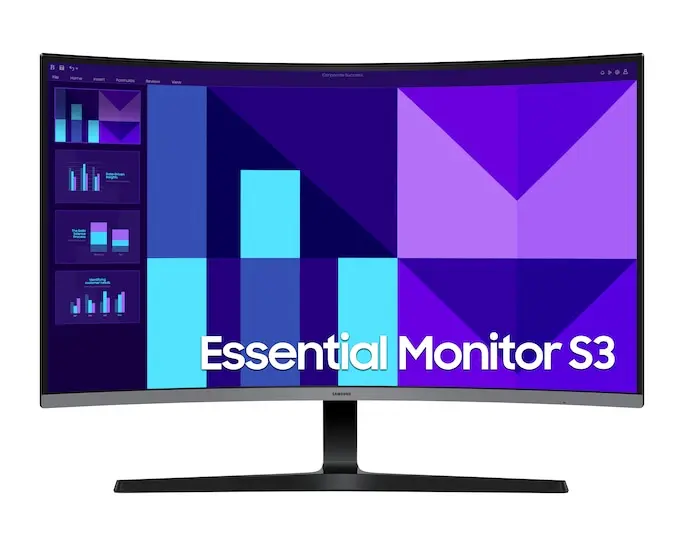 Samsung 32" LS32D392GAMXUE S3 Full HD Monitor 1500R Curved Screen 100Hz Refresh Rate Game Mode Eye Saver Mode 