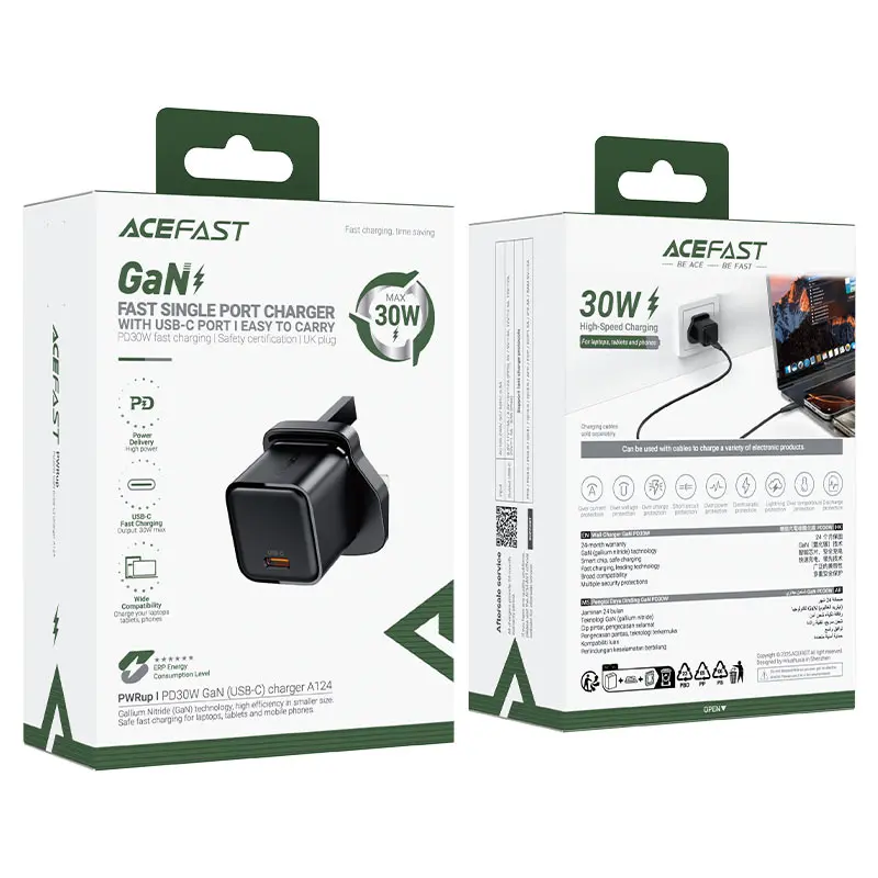 ACEFAST PD30W GaN single USB-C charger A124