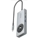 Promate ComandHub-Pro 14-in-1 USB-C Hub with 6 Multimedia Function Buttons, 100W Power Delivery, 4K HDMI Output, Dual High-Speed 5Gbps USB-A and USB-C Data Transfer Port, Ethernet Port, SD/TF Card Slots Up to 2TB