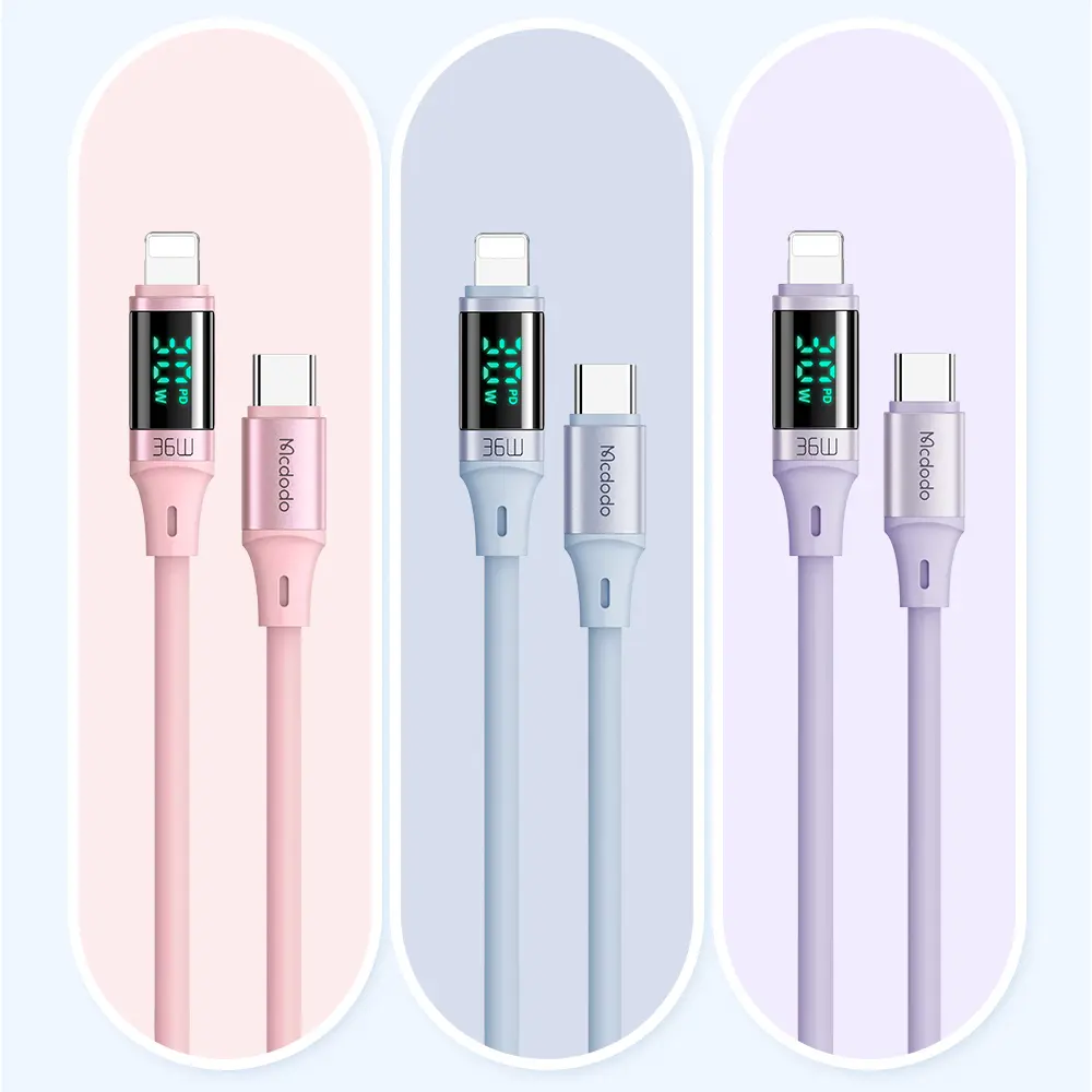 Mcdodo digital HD type-c to Lightning PD 36w 20w Smart data Cable 1.2m