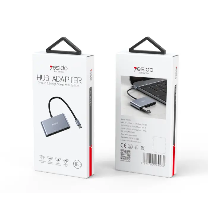  Yesido Type C 2.0 High Speed Hub Splitter HB13 -HB12