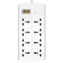 Huntkey SZM804 Power Strip 8-Outlet Extension Socket with Surge Protection (MAX 2500W, 10A, 5 m