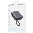 Proove Power Bank Moon Rock 22.5W 10000mAh With Integrated Charging Cables Type-C/Lightning gray(شاحن طوارئ)