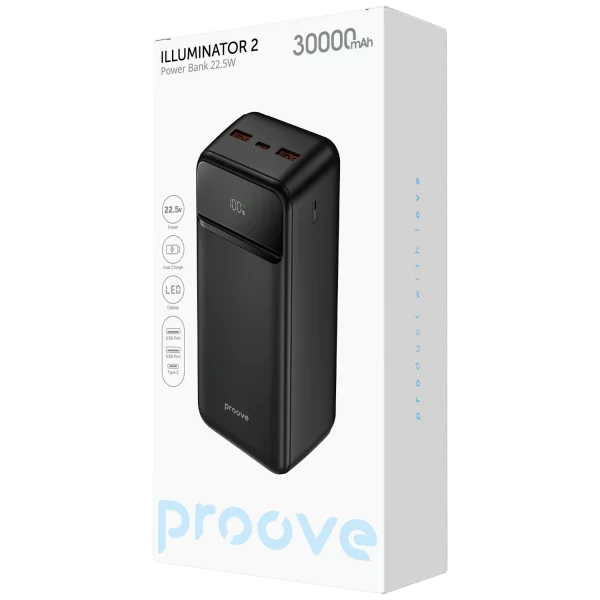 Proove Power Bank illuminator 2 22.5W 30K mAh (شاحن طوارئ)  