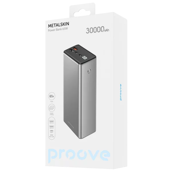 Proove Power Bank MetalSkin 65W (شاحن طوارئ) 30000mAh 