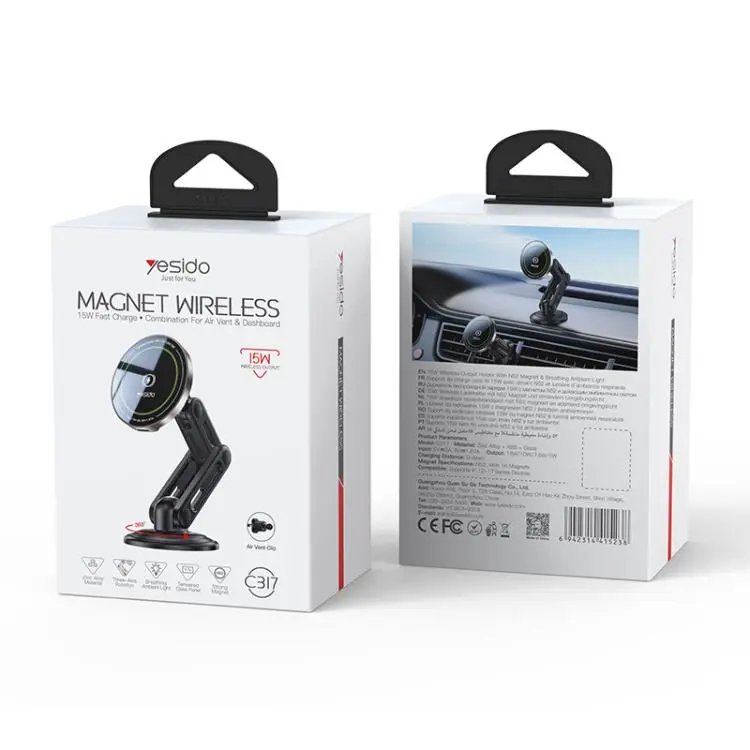 YESIDO C317 Magnetic Wireless Charger 15W Fast Charging