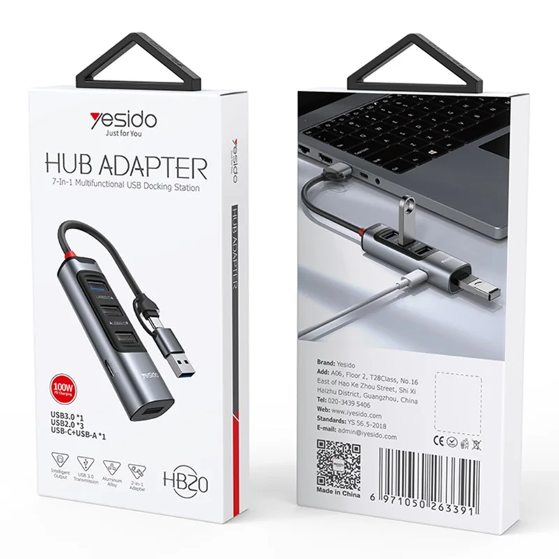 Yesido HB20 5in2 1 Adet USB 3.0