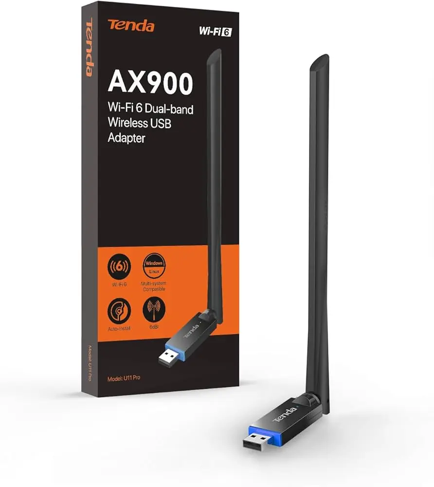Tenda AX900 WiFi Adapter WiFi 6- Dual-Band 600Mbps U11 PRO