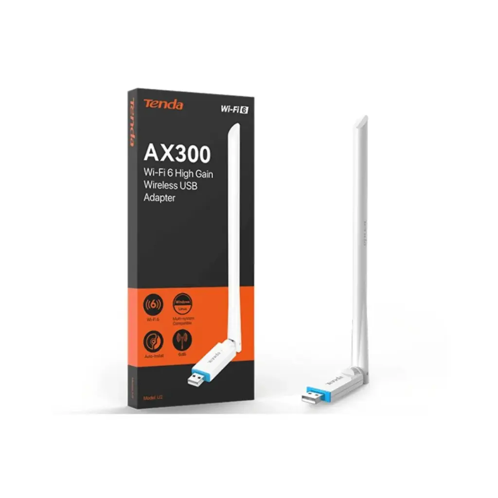 Tenda U2 Wi-Fi 6 USB Adapter AX300 2.4GHz