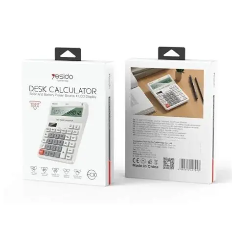 Yesido EC10 Desk Calculator with Solar and Battery