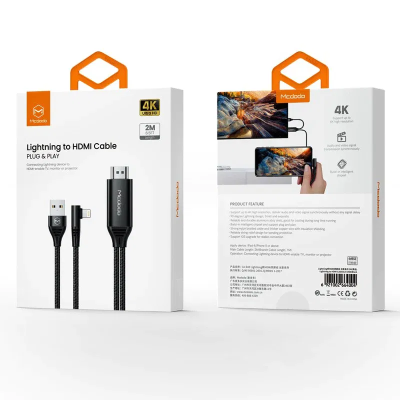 MCDODO APPLE LIGHTNING TO HDMI CABLE 2M