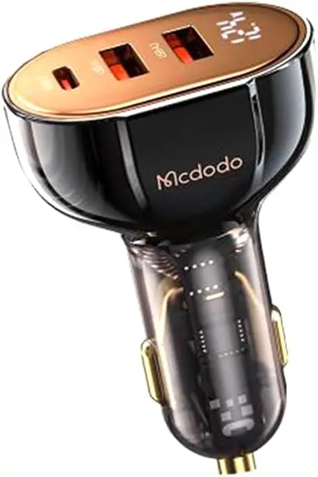 Mcdodo CC-2300 Car Charger 2xUSB-A + USB-C with display 100W