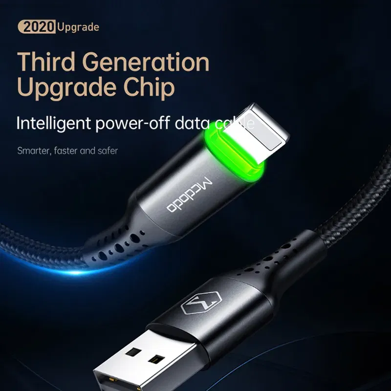 McdodoFast Digital HD Display 3A Data Auto Power Off For iPhone 1060