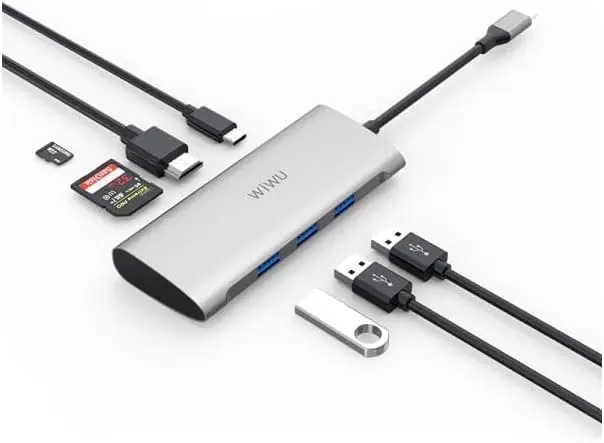WIWU Alpha 7 In 1 USB-C Hub A731HP - Gray