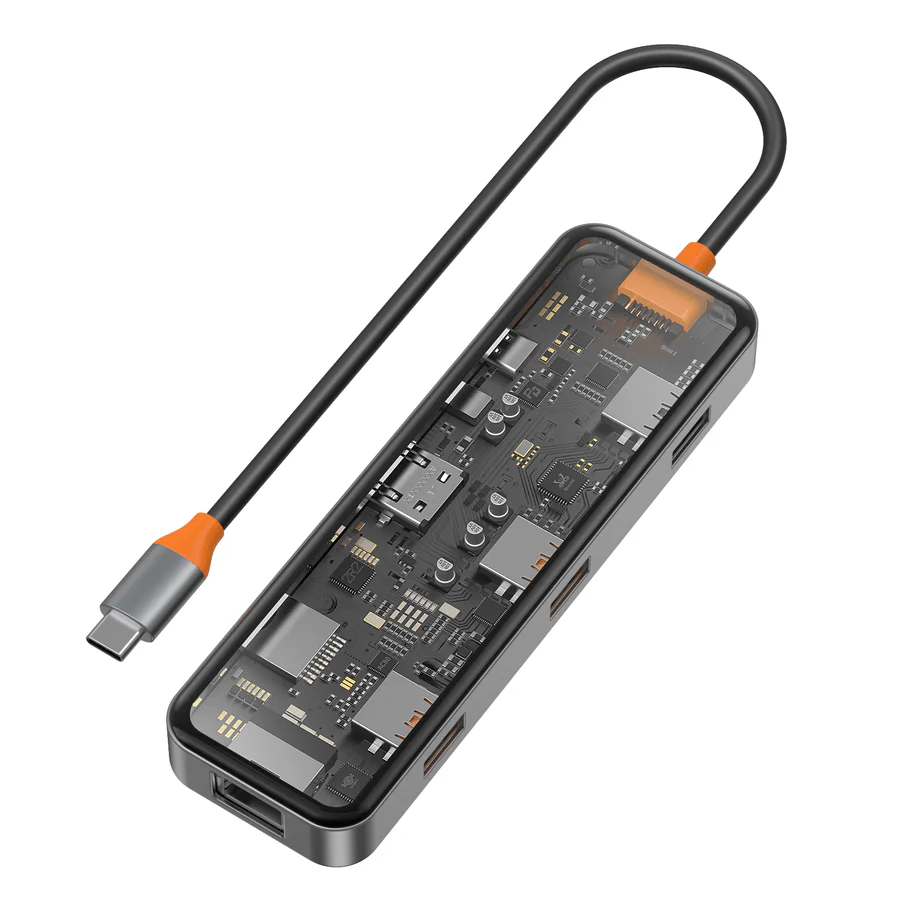 WIWU CB008 TRANSPARENT 8 IN 1 CYBER USB-C HUB