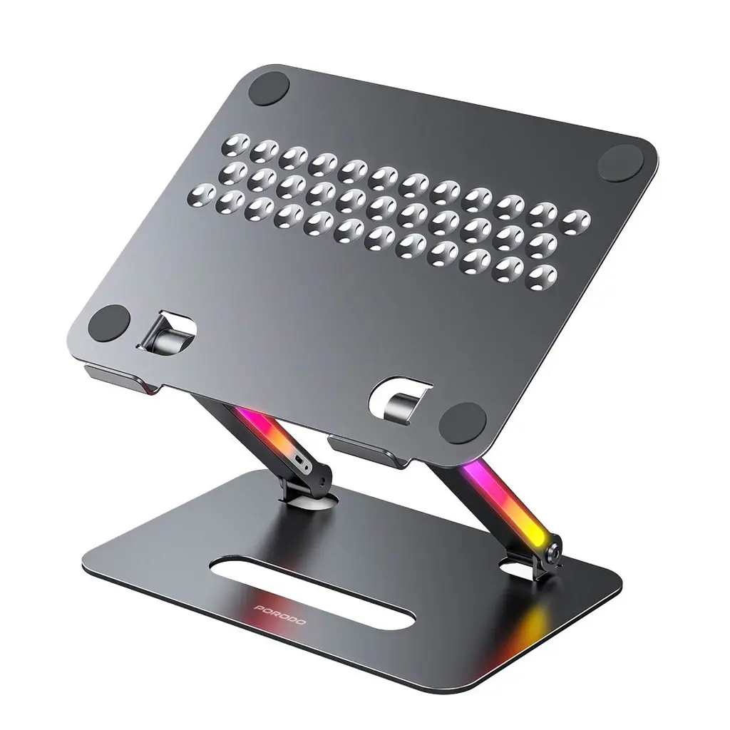 Porodo 17.3" Aluminum Laptop Stand - Gray