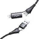 Rock 4 in 1 Type-c to USB A/Type-c to Lightning PD Fast Charge & Sync Cable (Model RCB0799)