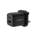 Powerology Dual Port Ultra-Quick Compact GaN Charger - Black 