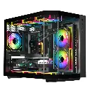 SAMA V Play 4367 Mid Tower Case ATX, With Monitor 7 inch - Black