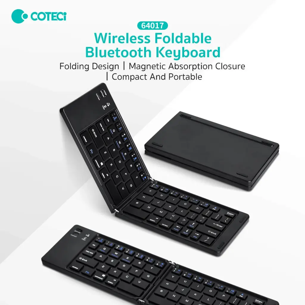 Coteci 64017 Wireless Foldable Bluetooth Keyboard 64017