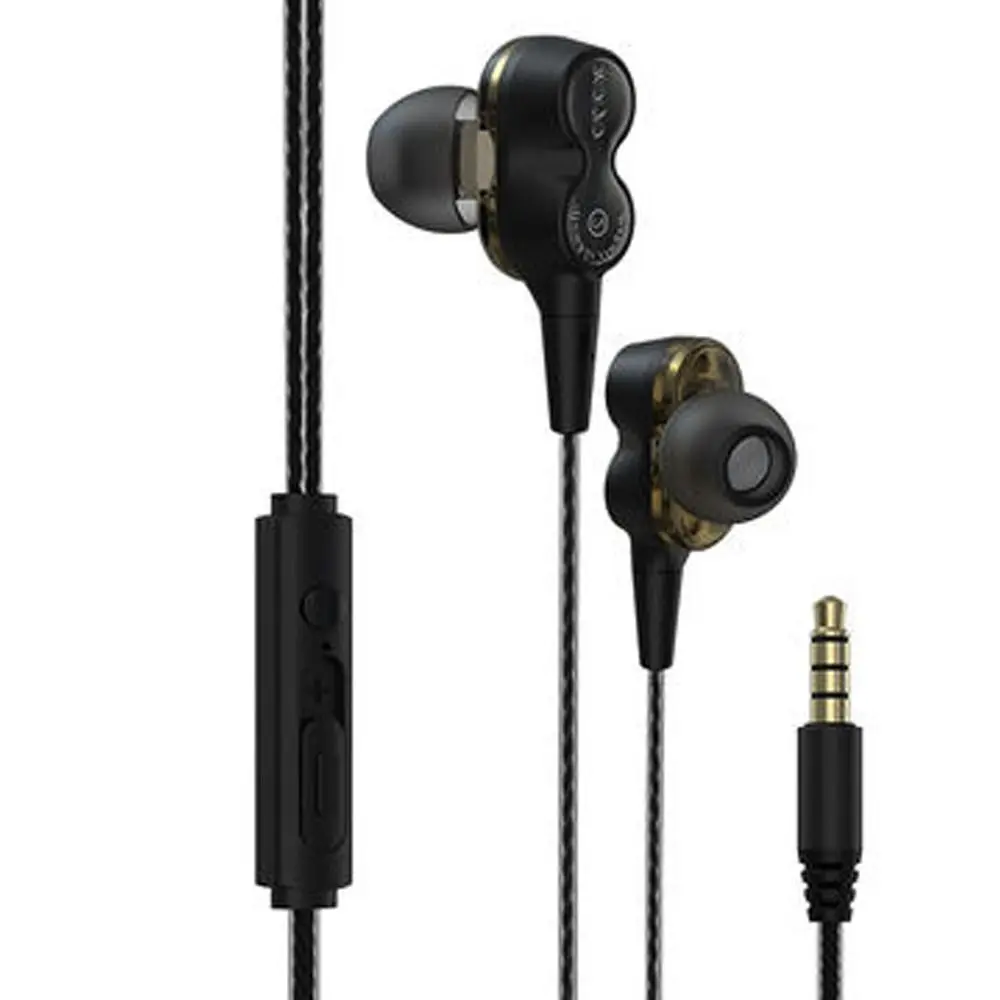 DUAL APEAKERS WIRED EARPHONE SMART 3.5MM