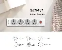 Huntkey 4 PORT AC SZN401 - 3m