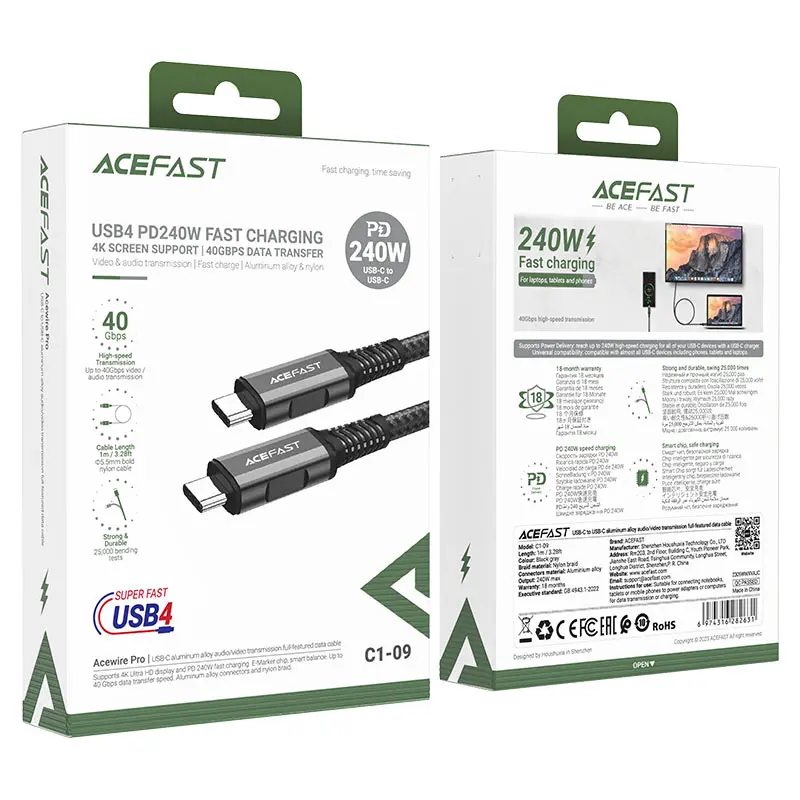 ACEFAST C1-09 240W 40GB PD 1M