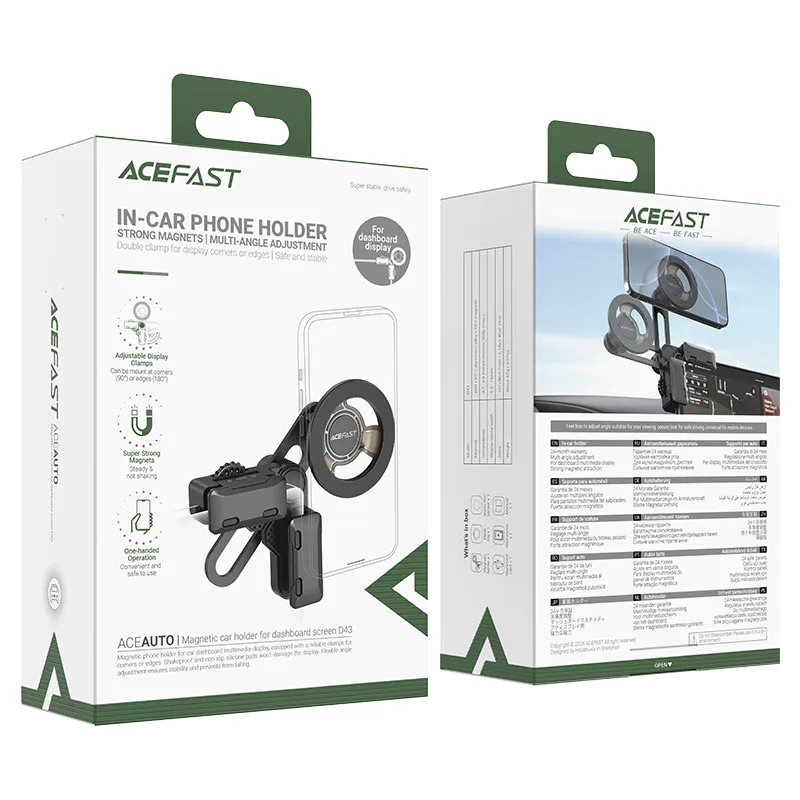 [D43] Acefast D43 magnetic car holder for dashboard screen