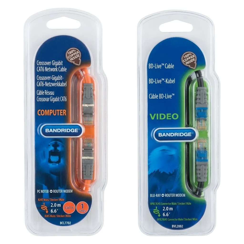 [8717587002144] Bandridge cable LAN 2M