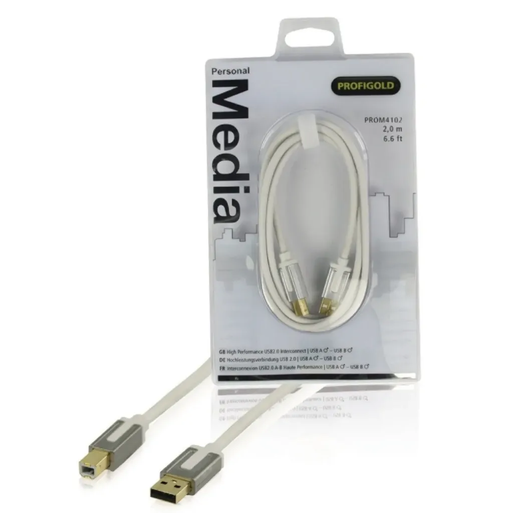 Profigold USB A-B Interconnect, 2m. USB version: 2M