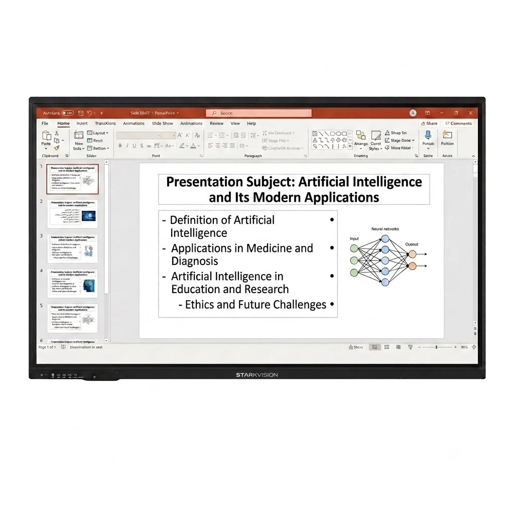 Starkvision Touch all-in-one computer  Android configuration: cvte982.61  2k 4+32G camera + 8 array microphone 86" شاشة تفاعلية