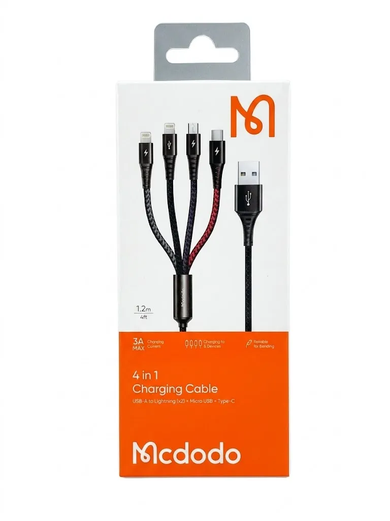 mcdodo 4 in 1 LED MultAi Charger Cable