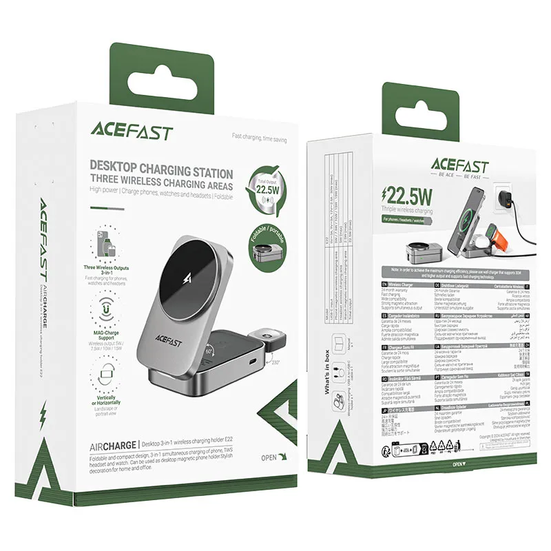 ACEFASTFAST Wireless Charger Desktop Holder E22