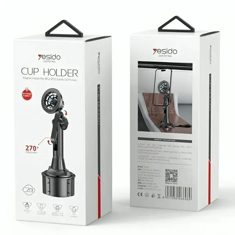 [NQ17] YESIDO C200 Magnetic Adjustable Car Cup Holder